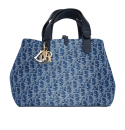 Oblique Jacquard Medium Dior Toujours, Denim, Blue, 09MA*0244, DB/B/P, 3*